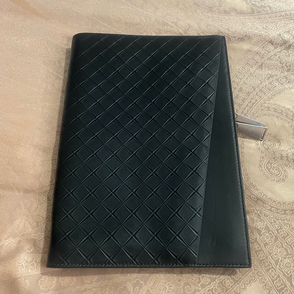 Bottega Veneta Unisex Borse Medium Leather Document Case In Black